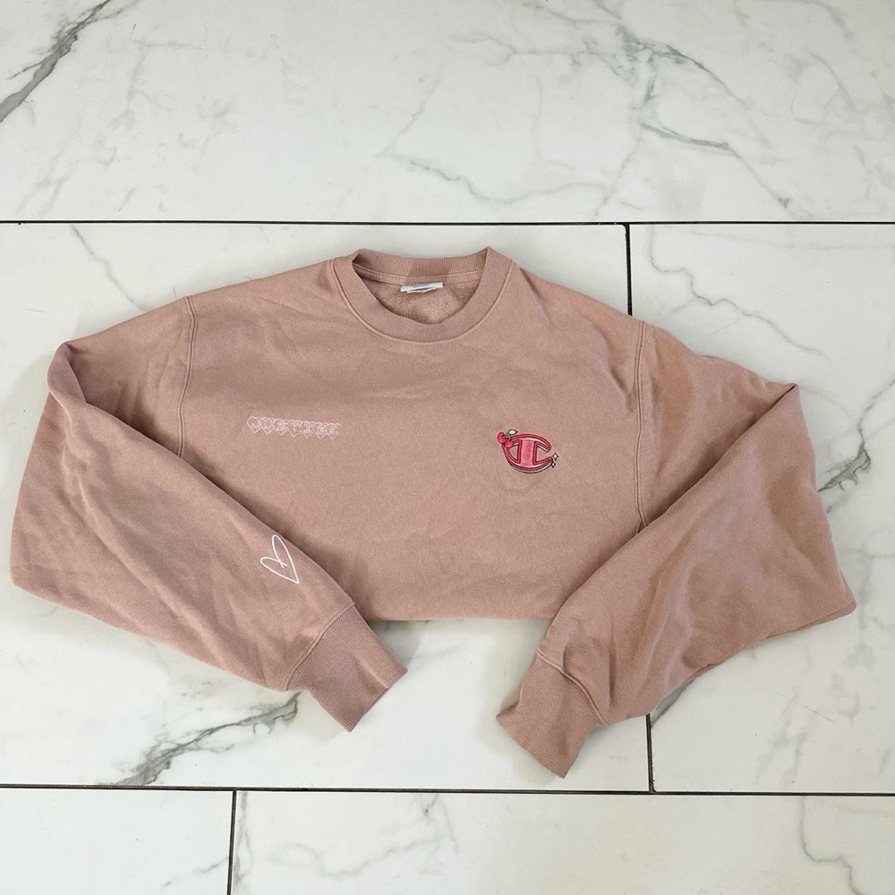 Champion Women's Mauve Crew Neck Sweater